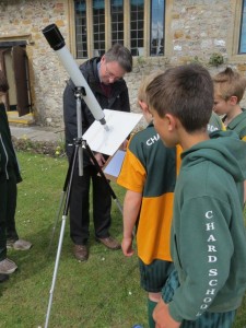 Pete projecting the sun